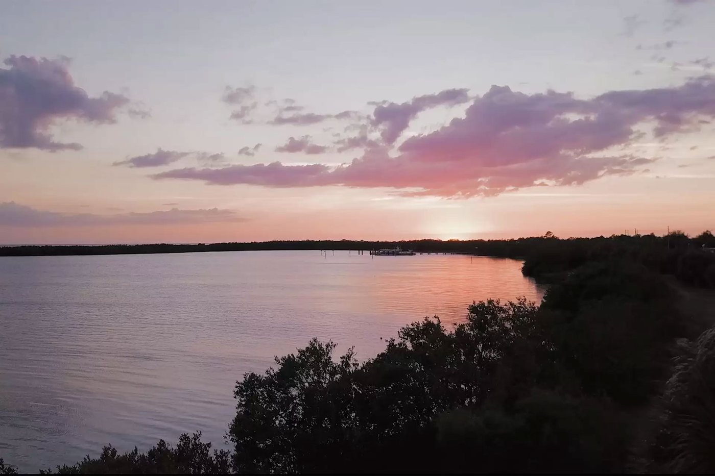 Sunset over the water on Florida's Gulf Coast