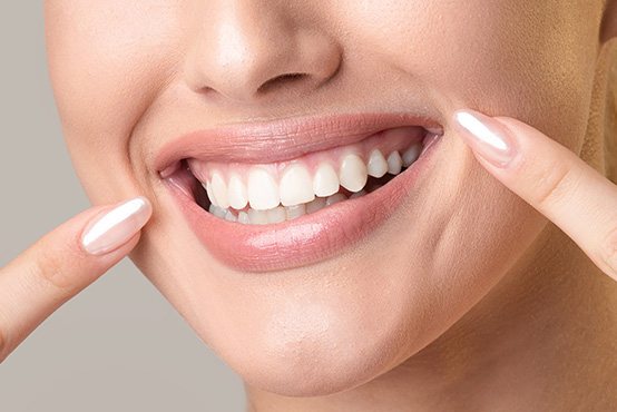 Close-up of a full, natural smile
